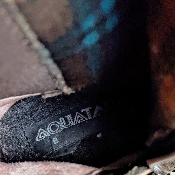 Aquatilia suede boots chocolate brown elastic calf - Picture 12 of 12